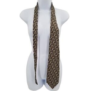 Vintage Staffod Silk Repeat pattern Men's Neck Tie Necktie Multicolor geometric